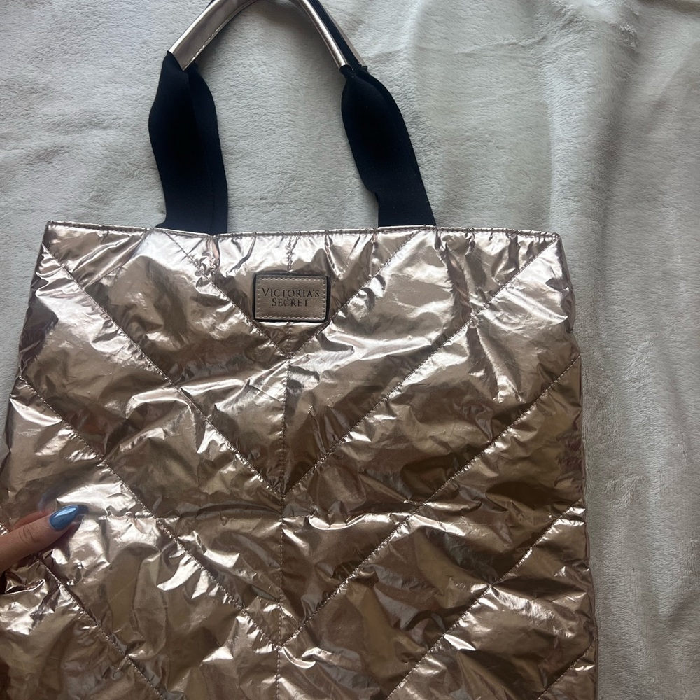 Victoria's Secret Gold Tote Bag